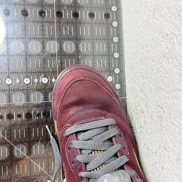 Nike Air Jordan 5 Retro LS Men Size 8.5 314259-602 Burgundy Graphyte Silver Shoe - Picture 16 of 16